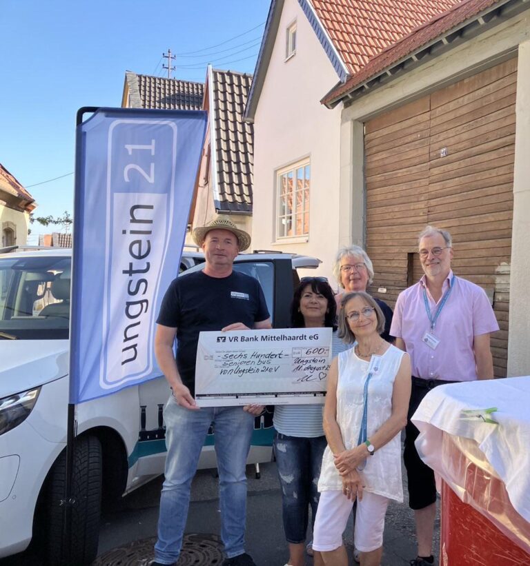 Großzügige Spende von Ungstein 21 e.V. an unseren Verein