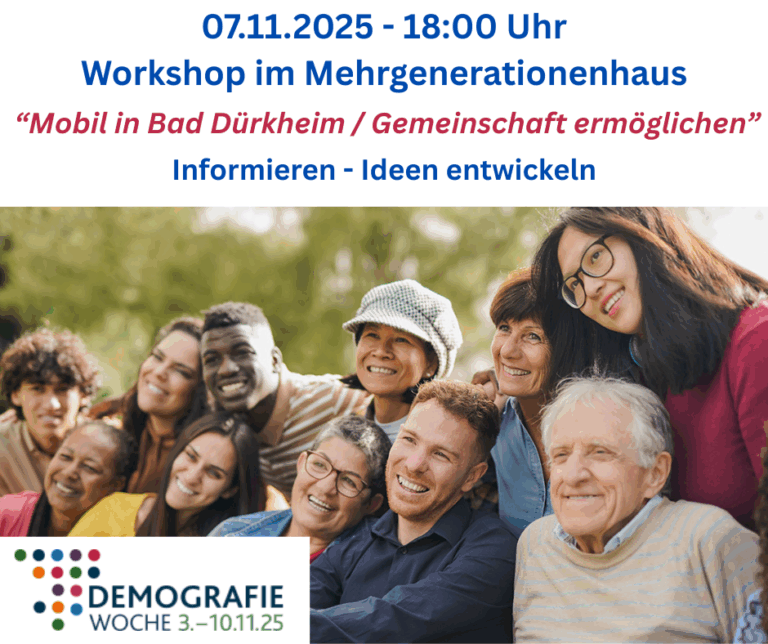 Workshop – Mobil in Bad Dürkheim / Gemeinschaft ermöglichen – aber wie?