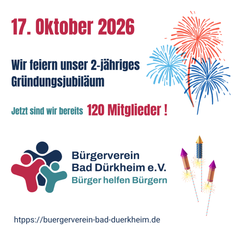 2-jährigen Gründungsjubiläums unseres Vereins